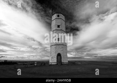 Die Chalk Turm bei Flamborough Head, 1674 als Leuchtturm gebaut, East Riding von Yorkshire, England, Großbritannien Stockfoto