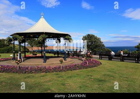 Der Musikpavillon in Crescent Gardens, Filey, North Yorkshire, England, Großbritannien Stockfoto