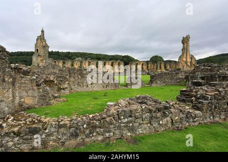 Anzeigen von Byland Abbey, Coxwold, Ryedale, North Yorkshire, England Stockfoto