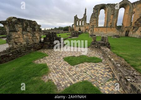 Anzeigen von Byland Abbey, Coxwold, Ryedale, North Yorkshire, England Stockfoto