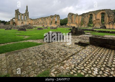 Anzeigen von Byland Abbey, Coxwold, Ryedale, North Yorkshire, England Stockfoto