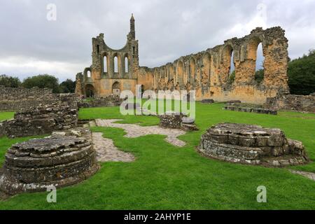 Anzeigen von Byland Abbey, Coxwold, Ryedale, North Yorkshire, England Stockfoto