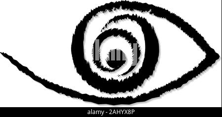 Schwarzes Augenlogo Stockfoto