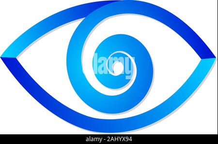 Blaues Augenlogo Stockfoto