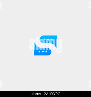 Buchstabe S Chat Vector Template Logo Design Stock Vektor