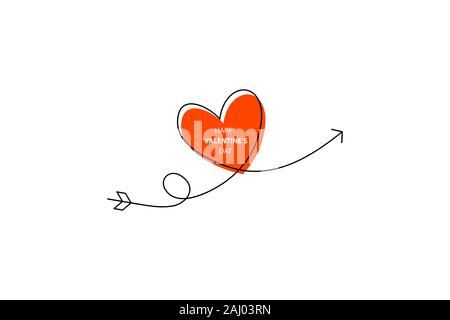 Happy Valentines Tag. Liebe. My Valentine. Vector Illustration auf weißem Hintergrund. Hand gezeichnet Text für Valentines Tag Grußkarte Stock Vektor