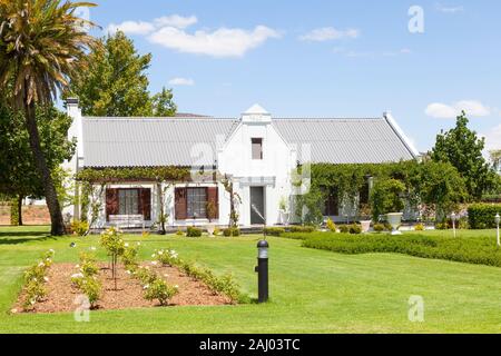 De Wetshof Wine Estate, Robertson Valley, Route 62, Western Cape Winelands, Boland, Südafrika, kap-holländische Architektur Homestead Stockfoto