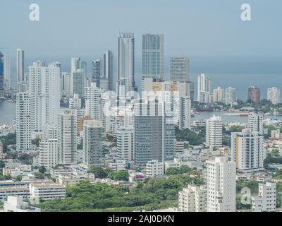 Panoramablick von Cartagena de Indias - Kolumbien Stockfoto