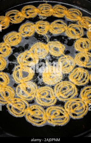 Kochen Jalebi, Gujarat, Indien Stockfoto