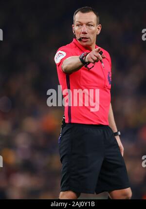 Schiedsrichter, Kevin Freund - Norwich City v Tottenham Hotspur, Premier League, Carrow Road, Norwich, UK - 28. Dezember 2019 Editorial nur verwenden - DataCo Einschränkungen Stockfoto