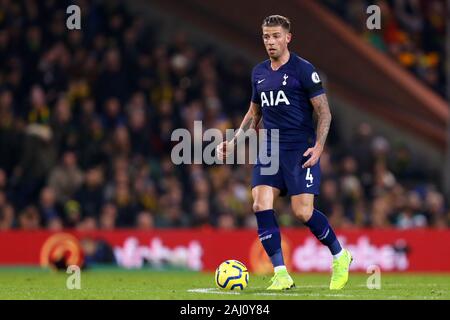 Toby Alderweireld von Tottenham Hotspur - Norwich City v Tottenham Hotspur, Premier League, Carrow Road, Norwich, UK - 28. Dezember 2019 Editorial nur verwenden - DataCo Einschränkungen Stockfoto