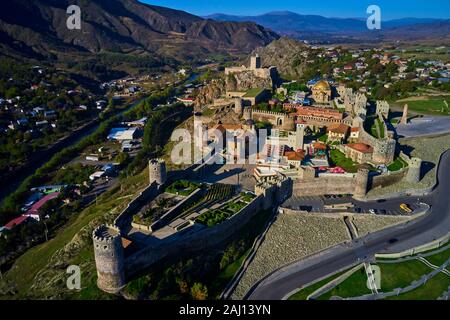 Georgien, Kaukasus, Samtskhé-Djavakhétie, Akhaltsikhe, Rabati Burg aus dem 9. Jahrhundert, Luftaufnahme Stockfoto