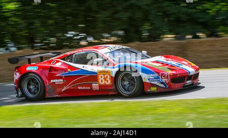 83 AF Corse Ferrari 458 GTC Auf Dem Goodwood Festival of Speed. Stockfoto