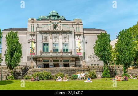 Den Nationale Scene, das älteste norwegische Theater, Bergen, Norwegen Stockfoto