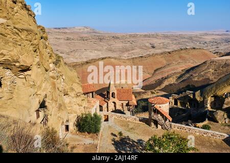 Georgien, Kaukasus, Kachetien, Davit Gareja, Lavra Kirche Stockfoto