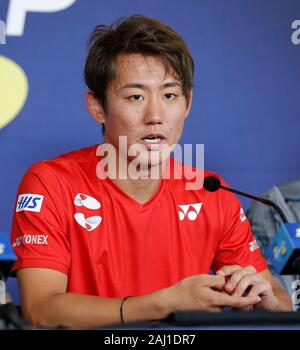 Perth, Australien. 2. Januar 2020; RAC Arena, Perth, Western Australia, Australien; ATP-Cup Team Pressekonferenzen, Japan; Yoshihito Nishioka von Japan spricht an der team Pressekonferenz - Redaktionelle Verwendung Credit: Aktion Plus Sport Bilder/Alamy leben Nachrichten Stockfoto