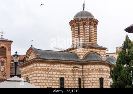 Der alte Hof Kirche in Bukarest, die auch als St. Anton Kirche, die älteste Kirche in der rumänischen Hauptstadt bekannt. Es war ungefähr 1350 vom Vladislav gebaut Stockfoto