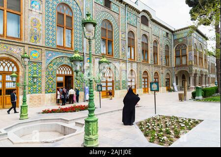 Golestan Palast, Fassade, Teheran, Islamische Republik Iran Stockfoto