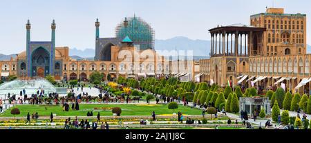 Blick über Maydam-e Iman Square, Esfahan, Iran Stockfoto