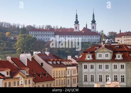Blick auf das Kloster Strahov, Prag, Böhmen, Tschechien, Europa Stockfoto