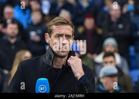 1. Januar 2020, American Express Gemeinschaft Stadium, Brighton und Hove, England; Premier League, Brighton und Hove Albion v Chelsea: Peter Crouch arbeiten für BT Sport Credit: Phil Westlake/News Bilder Stockfoto