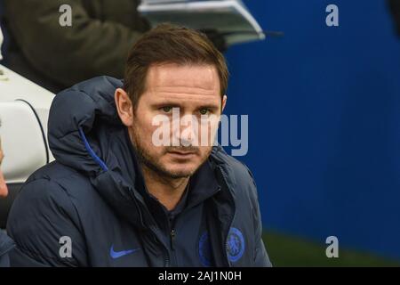 1. Januar 2020, American Express Gemeinschaft Stadium, Brighton und Hove, England; Premier League, Brighton und Hove Albion v Chelsea: Frank Lampard Manager des FC Chelsea Credit: Phil Westlake/News Bilder Stockfoto