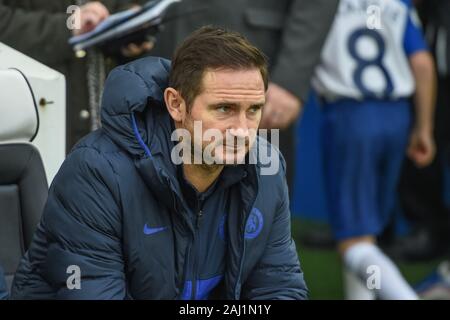 1. Januar 2020, American Express Gemeinschaft Stadium, Brighton und Hove, England; Premier League, Brighton und Hove Albion v Chelsea: Frank Lampard Manager des FC Chelsea Credit: Phil Westlake/News Bilder Stockfoto