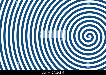 Eine blaue Spirale mit dem Zentrum auf der rechten Seite des Bildes. Bild für Hintergründe Stockfoto
