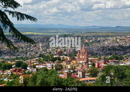 Parroquia de San Miguel Arcángel, San Miguel de Allende, Weltkulturerbe, Mexiko Stockfoto