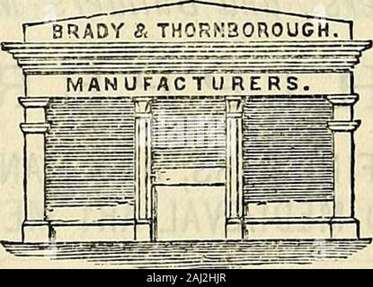 Post Office Edinburgh und Leith Verzeichnis. BRADY & THORNBOROUGH, Hersteller von verbesserten revolvierenden Holz & lEOI SIUTTERS 6 CALTON Street, Edinburgh, ALLEINVERTRETER für Schottland. Alle Gläser der GETÄFELTEN FENSTERLÄDEN, MIT GEWICHTEN UND KETTEN.. Und Kataloge auf Konsolen forSnnMnds. Werke: Canal Street, GREAT ANCOATS, Manchester. LONDON OFFICE: 147 Queen Victoria Street, E.C 84 EDINBURGH EIN ^D LEITH Stockfoto