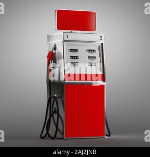 Tankstelle auf dem weißen Hintergrund, 3D-Rendering Stockfoto