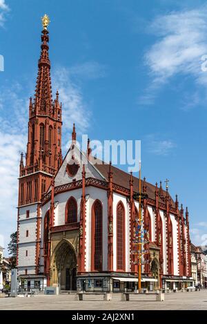 Marienkapelle, St. Mary's Kapelle auf dem Marktplatz in Würzburg, Würzburg, Unterfranken, Bayern, Deutschland Stockfoto