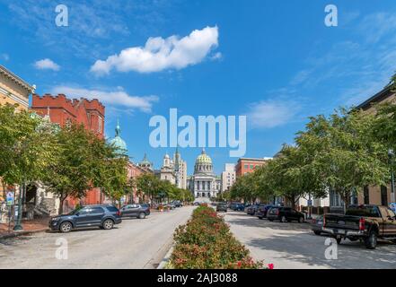 State Street schaut in den Pennsylvania State Capitol, Harrisburg, Pennsylvania, USA Stockfoto