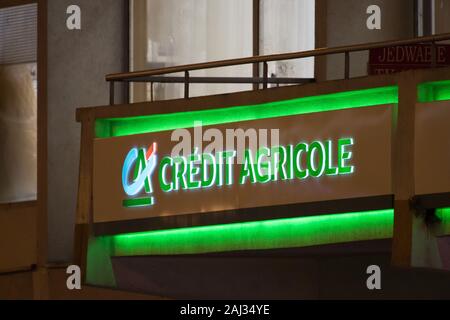 Bank Credit Agricole in Gdynia, Polen. 19. Dezember 2019 © wojciech Strozyk/Alamy Stock Foto *** Local Caption *** Stockfoto