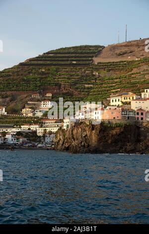 Faja dos Padres und Camara de Lobos auf Madeira, Portugal Stockfoto