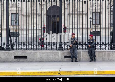 Regierungspalast in Lima, Peru Stockfoto