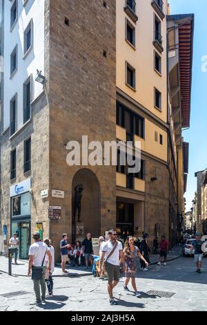 Florenz, Italien - Juni 5, 2019: Florenz ist die Hauptstadt der Region Toskana in Italien. Zieht es Millionen von Touristen jedes Jahr, und UNESCO Stockfoto