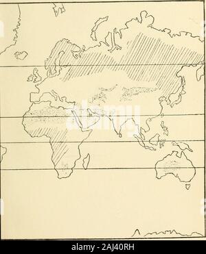 Methoden und Hilfsmitteln in der Geographie, für den Einsatz der Lehrkräfte und der normalen Schulen. Abb. 55. - Die Riemen oi. ?Ts und Wüsten. Stockfoto