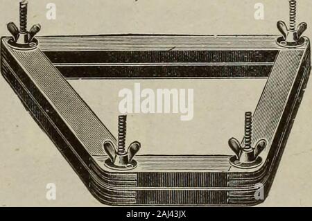 Hardware merchandising März-juni 1917. RACQUET DECKT RACQUET PRESSEN Unsere Linie von SCHAUKELN, KROCKETSPIELE, Hängematten, Rasen und CAMP MÖBEL ist abgeschlossen. Ein, um die Preise zu schreiben, oder einfach unsere Verkäufer ihren will. Wir versenden unverzüglich, wenn es interessiert, diese Seite herausreißen und halten mit Buchstaben, die beantwortet werden sollen. HARDWARE- UND METALL April 14, 1917. Priester Pferd und WC Scherer, die von Amerikanischen 57309 Mfg. Co. eine komplette Linie an eine Reihe von Preisen, die alle Anforderungen des Handels. Sie sind alle Qualität waren, und die besten Entwürfe darstellen und höchste Ansprüche an Verarbeitung, unabhängig davon, pric Stockfoto