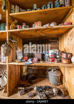 Im Inneren jarvie's Store, John jarvie Historisches Anwesen, Braun Park, Utah. Stockfoto