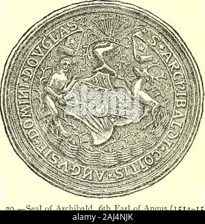 Eine Geschichte des Hauses der Douglas von den frühesten Zeiten bis in die Legislative der Union von England und Schottland. ne durch selff hym. Beaton, der asurety, war der Wunsch nicht in Witte. Er zog sich withQueen Margaret zu Stirling, und beide Seiten beganspinning frische Intrigen und Intrigen. Zu Arran, Beaton machte einige Zugeständnisse über die Abtei von Kilwinning; Angus zahlte er 20 CXJ merks, und jeweils 1000 an Sir George Douglas, Sir Archi-kahlen Douglas von kilspindie, und Sir James Hamilton von Finnart. Das HAUS DER DOUGLAS Angus nun energisch an die Arbeit nach unten thatchronic brigandage an der Grenze zu setzen Stockfoto