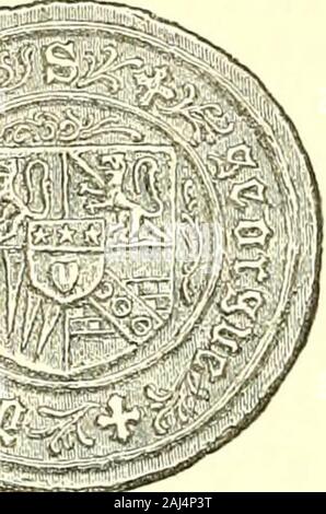 Eine Geschichte des Hauses der Douglas von den frühesten Zeiten bis in die Legislative der Union von England und Schottland. Abb. 14.- Signatur von George Douglas, Meister der Angus (1496). In anderen Ländern, in denen die Meister letzte Aktionen. Stanleyhad gebrochen die Schottische unter Lennox und Argyll links; in der Mitte - die hartnäckigen Lanzenträger noch goodTheir dunkler undurchdringlicher Wald, als König James demontiert seinen Stand amongthem zu machen. Die Meister der Angus noch auf dem Pferd, er schrie zu ihm und fragte, ob es die Art und Weise der hisrace zu, während ihre souveräne kämpfte auf "montiert bleiben. ,, Fuß. Douglas r Stockfoto