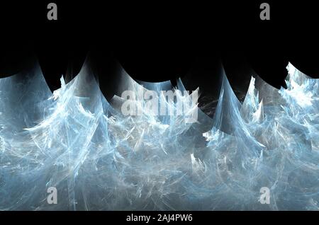 Abstrakte eisigen Wald im Dunklen Stockfoto
