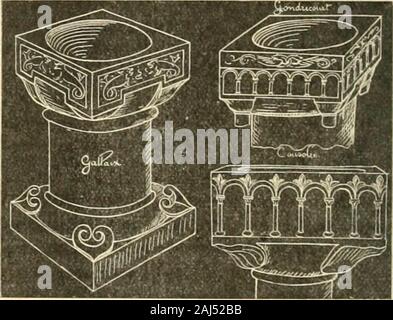 Revue de l'art Chrétien. s baptismaux-dela Flandre. Voir la graure représentant ces Schriften, dansla fie ue de lArt clir/Pfandrecht, année 1890, S. 416. Dekor historié; ses ornements trèssimples géométriques de Font un isolé spécimen, mais elle serattache au même Groupe. Les renforts des anglesdu gros Chapiteau, quoique Bergmassive et Lisses, Attes - Zelt encore combien le Typ aux Cinq supportsétait ancré dans la Tradition des Ateliers tournai-Siens. Espterres. - Finalement lamortissement ein-gulaire disparaît. Les Fonts dEspierres, qui parais - Gesendet être tiu XIII siècle à-en juger par la scotierefouiiléed Stockfoto