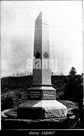 Maine bei Gettysburg [elektronische Ressource]. 1862; Lieut. J. Savage, Aug 19, 1862; Lieut. F. Elliot, Aug 19, 1862; Adjt. C.C.zeichnete, März 29, 1864. 158 MAINE bei GETTYSBRUG. Denkmal DER VIERTEN MAINE REGIMENT. Das Denkmal befindet sich in der Schlucht der Dämonen Höhle, wo die Regi- ment der schwersten Schaden erlitten. Mit einem der riesigen bowlders des wildplace für seine Stiftung, es ist eine auffällige Memorial von Maine valor. Es isa 5-seitig Welle von Maine Granit und trägt auf jedem Gesicht der Roten diamondof die erste Abteilung des Dritten Korps. Ersatzleistungen: Base, sechs Fuß von Winkel zu Winkel zwischen zwei f Stockfoto