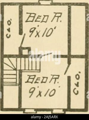 Robinson's Geld sparen Mühle - cut-to-fit-Häuser. Wohnhaus. T Die T. ist positiv das letzte Wort in einem kostengünstigen 2-stöckigen, 5-Zimmer Haus. Es ist kaum possihle, ein zweistöckiges Haus entworfen werden könnte seinen Raum soeconomically und mit so guten Ergebnissen zu nutzen. Das Wohnzimmer, öffnen, wie es inden Esszimmer, mit einem weiten Bogen, gibt ein hohes Maß an Geräumigkeit ein Wohnzimmer, Esszimmer, Küche, Ami zwei Bett n in diesem Design an einem wirklich verblüffen - ing Preis gesichert für alle das Material für das komplette Haus. 27 Dieser houseswere, einer großen New York Unternehmen verkauft. Stockfoto