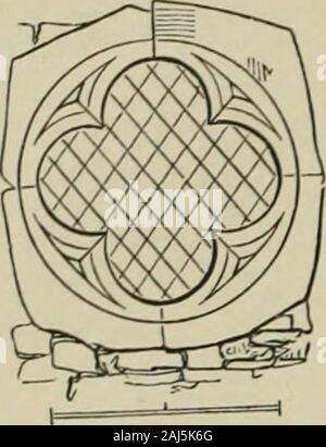 Eine Analyse der gotischen Architektur illustriert durch eine Reihe von nach oben von sieben hundert Beispiele für Türen, Fenster, Verkleidungen, Dächer, Bögen, Kreuze, Panels, Strebepfeiler, Sitze, Bildschirme, etc., und begleitet von Bemerkungen zu den verschiedenen Details eines kirchlichen Gebäudes. Tects entweder des frühen englischen oder die dekorierten Epochen: So, bei Martin Kirche, Sussex, beobachten wir anglo-normannischen clearstory Windows placedsingly; während Sie form Arkaden in St. Margaret auf Cliffe, Kent, und St Peters, Northampton. In Southwell, wie bereits angemerkt, die clearstory windowsare Rundschreiben. In der Frühen En Stockfoto