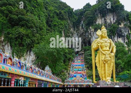 Kuala Lumpur, Malaysia - 9 November, 2019: Schöne Hinduismus Kunst am Batu Höhlen. Dies ist der berühmte Reiseziele in Kuala Lumpur, Malaysia Stockfoto