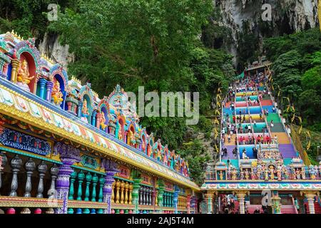 Kuala Lumpur, Malaysia - 9 November, 2019: Schöne Hinduismus Kunst am Batu Höhlen. Dies ist der berühmte Reiseziele in Kuala Lumpur, Malaysia Stockfoto