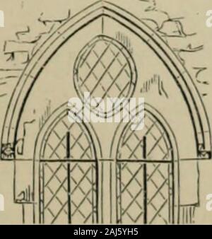 Eine Analyse der gotischen Architektur illustriert durch eine Reihe von nach oben von sieben hundert Beispiele für Türen, Fenster, Verkleidungen, Dächer, Bögen, Kreuze, Panels, Strebepfeiler, Sitze, Bildschirme, etc., und begleitet von Bemerkungen zu den verschiedenen Details eines kirchlichen Gebäudes. Stockfoto